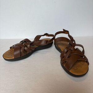 Easy Street Brown Sandals for Women Ankle Buckle Size 9W